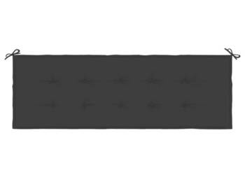 Poduszka na ławkę ogrodową czarna 150x50x3 cm tkanina WM-47619