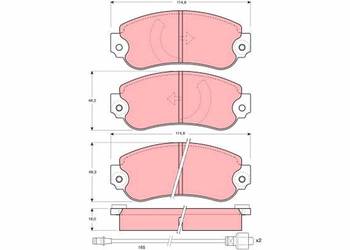 Klocki hamulcowe Lucas GDB 282 TALBOT / SIMCA