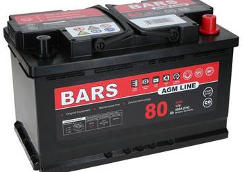 Akumulator Bars AGM LINE 12V 80Ah 800A L4 P+ BM80C
