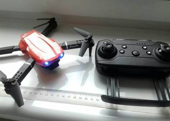 Dron składany E99pro, z 2xkamerą i podglądem na smartfonie FPV, kolor pomar