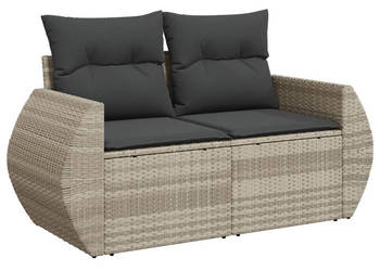 5-cz. zestaw mebli do ogrodu poduszki jasnoszary rattan PE WM-3268512