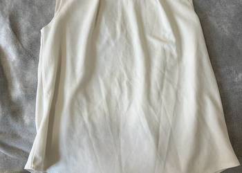 Włoska bluzka / koszulka bez rękawów kremowa