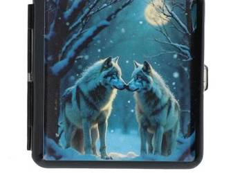 Metalowa Papierośnica z Nadrukiem z Wilków Ocierającymi Swoje Pyski Gentelo