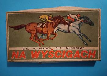 Stara gra planszowa z epoki PRL. Na Wyścigach.