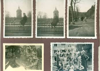 Stare fotografie kobiety wieża ciśnień Mannheim 8 szt