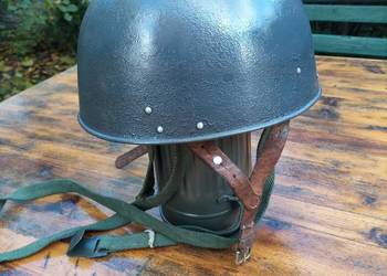 Wojskowy Szwajcarski Kask Motocyklowy M 48 Sygnowany z Autografem Właścicie