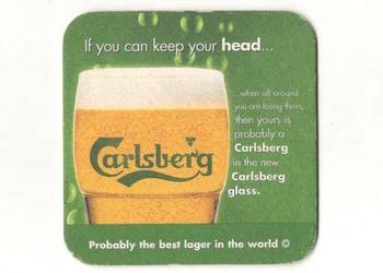 Carlsberg - podstawka do piwa. Nr. 16.