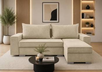 Nowoczesny narożnik z funkcją spania – model POLI 246×140