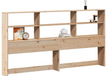 Wezgłowie do łóżka z półkami 200 cm lite drewno sosnowe WM-855648