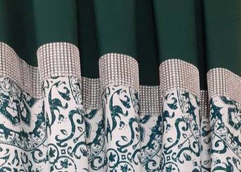 2 sztuki zasłony butelkowa zieleń