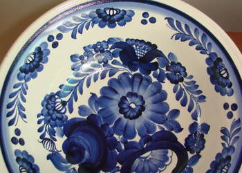 Włocławek duża fajansowa misa PRL