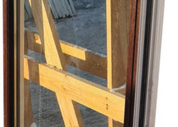 OKNA KacprzaK Witryna 85x131 FIX Używany Mahoń