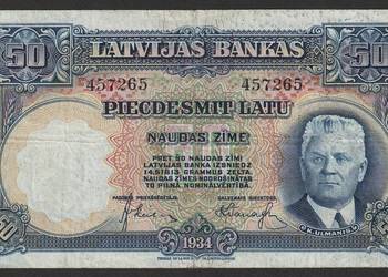 Łotwa 50 latu 1934 - Karlis Ulmanis - nr 457