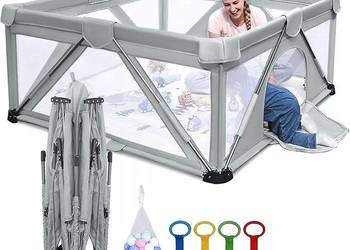 Heyo.Ja Składany kojec 120x160x68 cm Łatwy montaż MOBILNY PLAC ZABAW DUŻY