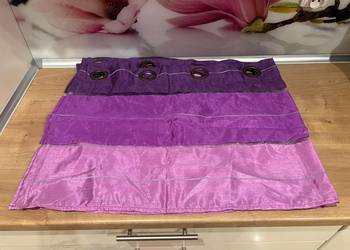 Piękne krótkie  fioletowo- różowe zasłony/ firanki