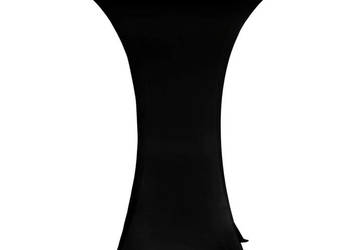 Pokrowce na stół barowy Ø 60 cm czarne elastyczne 4 szt. WM-279071