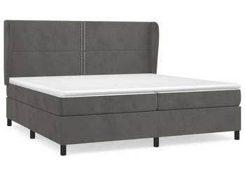 Łóżko Z Materacem Szare Kontynentalne DO Sypialni 200x200cm WM-3129172