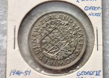 C14) NOWA ZELANDIA - 1/2 Korony - 1951 r.