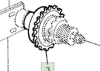 John Deere 2054 2056 2058 Wałek Zębaty Koło Zębate Prowadzące AZ49239 H223…