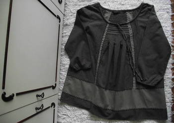 ZARA - EFEKTOWNA TUNIKA Z BAWEŁNY W PEPITKĘ - r. 38