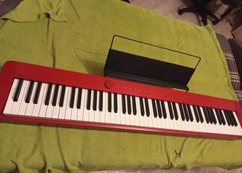 Pianino Elektryczne Casio Czerwone + Kabel, Stopka, Pulpit, Stojak