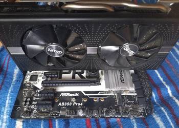 Komputer Płyta Asrock Ab350 Pro 4 Ryzen 1600 Sapphire Rx570 8 gb 16ram