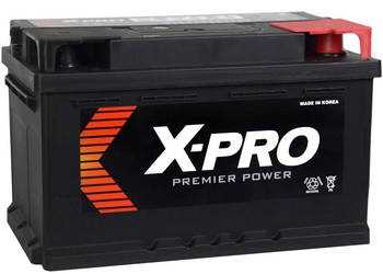 Akumulator X-PRO 71Ah 640A EN niski Prawy Plus