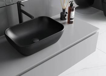 UMYWALKA NABLATOWA 45x32 cm CZARNA MAT black
