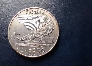 Stare monety 50 centesimi 1940 Włochy