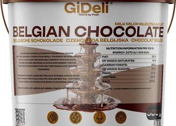 Belgijska czekolada 500g x 3, 1,5 kg  kakao kuwertura do polew i deserów