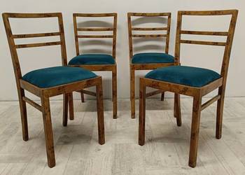 krzesło krzesła art deco design vintage stare drewniane po renowacji