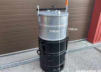 Polski parnik węglowy ocynkowany parownik kocioł ocynk bl.2,5 mm  szamot!y