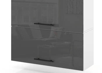 Szafka Kuchenna Wisząca Klapowa Modułowa 80cm Spremium Szary Połysk