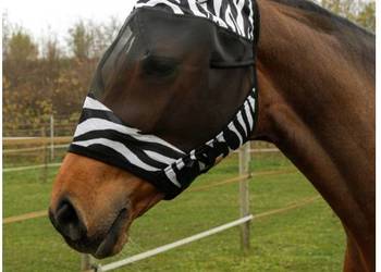 Maska przeciwowadowa dla konia z uszami Zebra