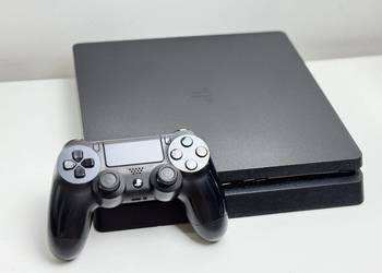 KONSOLA SONY PLAYSTATION 4 SLIM PS4 500GB + PAD + OKABLOWANIE - KOMPLET!