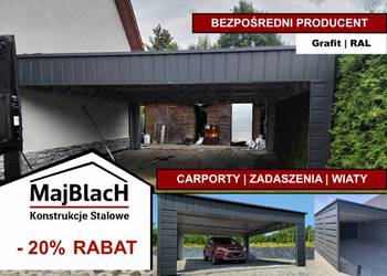 Wiata Otwarta Jednospadowa|GRAFIT|Zadaszenie na pojazdy -  Maj-Blach