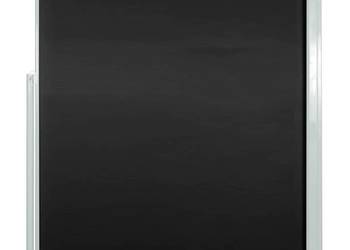 vidaXL Wysuwana markiza boczna na taras, 100 x 500 cm, czarna(SKU:48382)