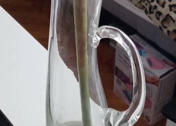 Nowoczesny wazon z grubego szkła ! ciężki stabilny wys 38 cm