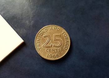 Stare monety 25 cent 1966 Trinidad i Tobago