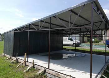 B11Garaż Blaszany z zadaszeniem-Garaże Blaszane ,Wiatki ogrodowe - ESSTAL