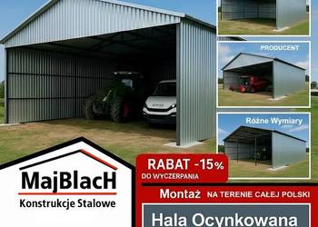 A98-ZNIŻKA 15% - Wiata | Garaż Blaszany Grafit | Montaż Gratis – Maj-Blach