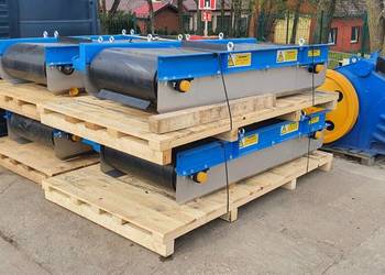Separator magnetyczny nadtaśmowy recykling kruszarka