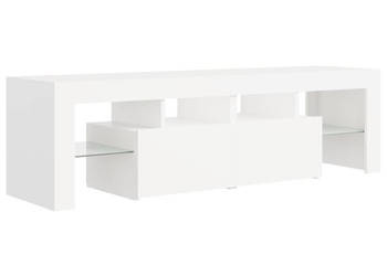 Szafka pod TV z oświetleniem LED biała 140x365x40 cm WM-804364