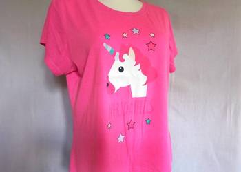 PIŻAMA góra T-shirt róż r. M-L nie tylko do spania NOWE