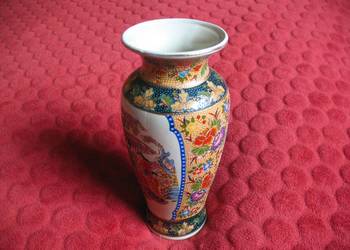 Wazon - Misternie zdobiony, złoty relief - porcelana - 20 x 10 cm