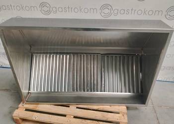 Okap przyścienny trapezowy z łapaczami 140x90x50