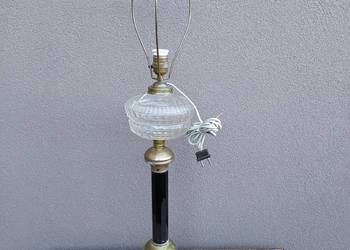 16 Stara lampka lampa nocna mosiądz kamień przerobiona prąd