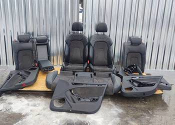 FOTEL FOTELE AUDI A4 B8 S LINE SKÓRA + MATERIAŁ !