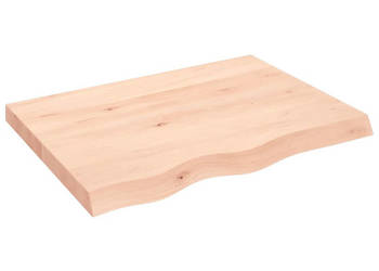 Blat stołu 80x60x(2-6) cm surowe lite drewno dębowe WM-3156298