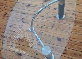 Stolik kawowy szklany owalny